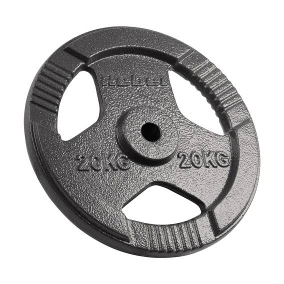 Obrázok pre Cast iron weight 20kg, bore 31mm, disc with handles, REBEL ACTIVE