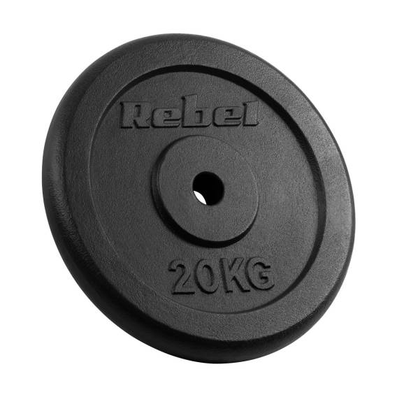 Obrázok pre Cast iron weight 20kg, bore 31mm, classic disc, REBEL ACTIVE
