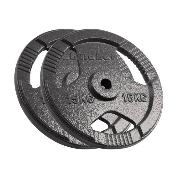 Obrázok pre Cast iron weight set 2x15kg, bore 31mm, disc with handles, REBEL ACTIVE