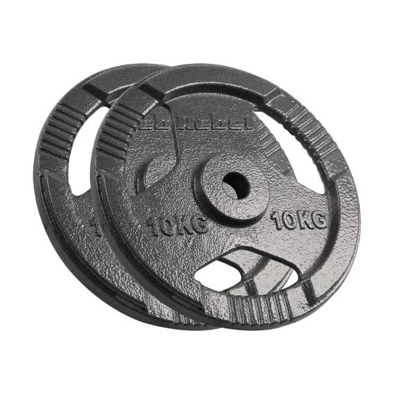 Obrázok pre Cast iron weight set 2x10kg, bore 31mm, disc with handles, REBEL ACTIVE