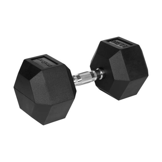 Obrázok pre Rubberized cast iron dumbbell HEX 22.5 kg REBEL ACTIVE