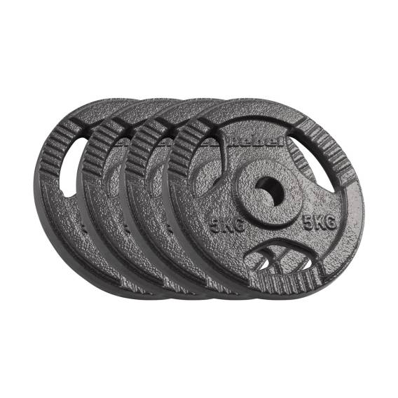 Obrázok pre Cast iron weight set 4x5kg, bore 31mm, disc with handles, REBEL ACTIVE