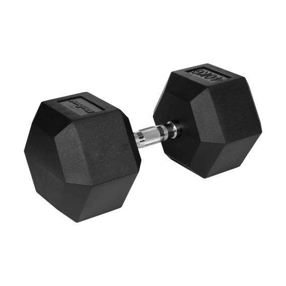 Obrázok pre Rubberized cast iron dumbbell HEX 40 kg REBEL ACTIVE