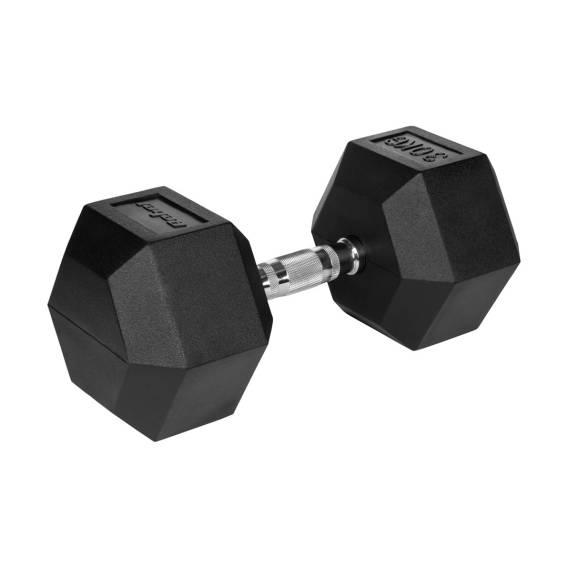 Obrázok pre Rubberized cast iron dumbbell HEX 30 kg REBEL ACTIVE