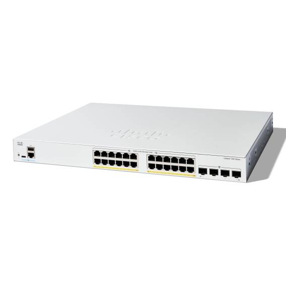 Obrázok pre Cisco C1200-24FP-4G síťový přepínač Řízený L2/L3 Gigabit Ethernet (10/100/1000) Bílá