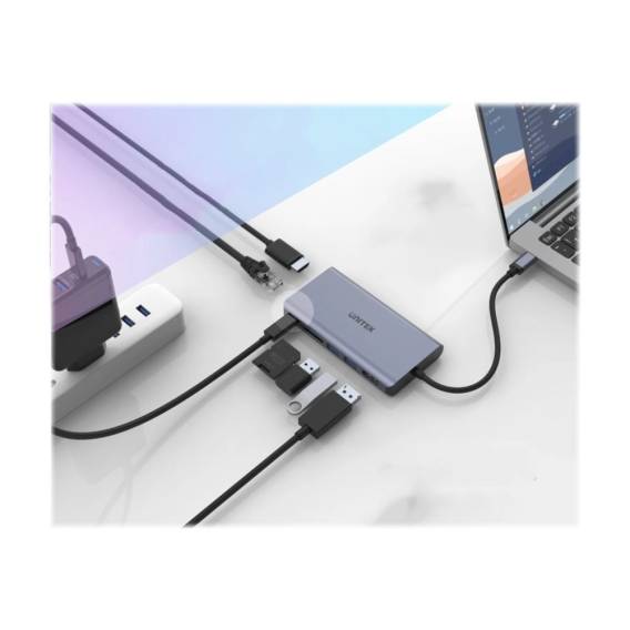 Obrázok pre UNITEK uHUB S7 USB 3.2 Gen 1 (3.1 Gen 1) Type-C Šedá