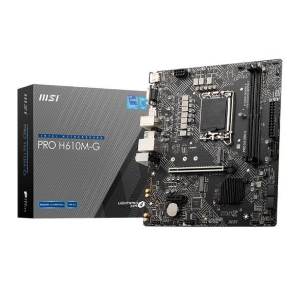 Obrázok pre MSI PRO H610M-G základní deska Intel H610 LGA 1700 Micro ATX