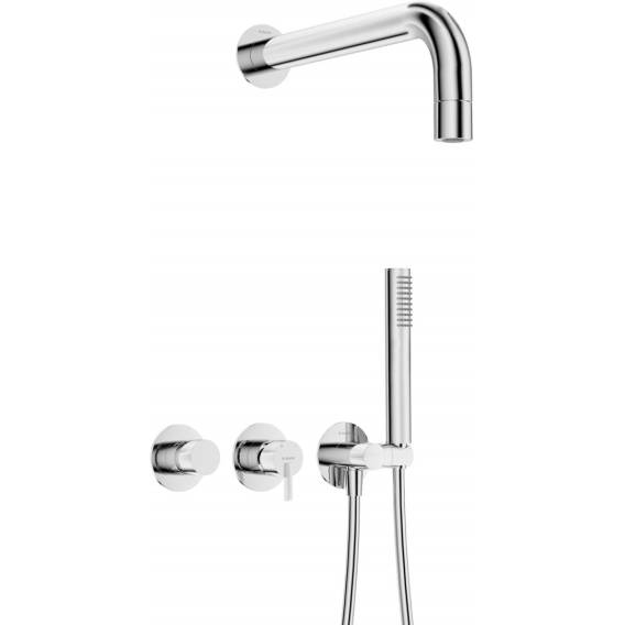 Obrázok pre Concealed shower set with hand shower - with horizontal mixer