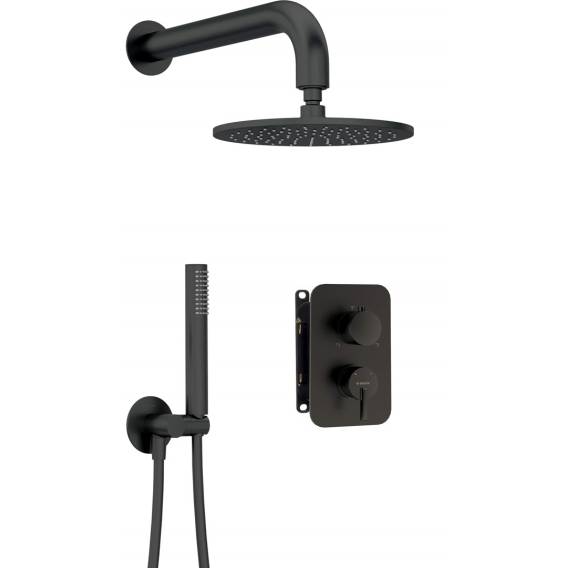 Obrázok pre Concealed shower set with mixer box - with overhead shower