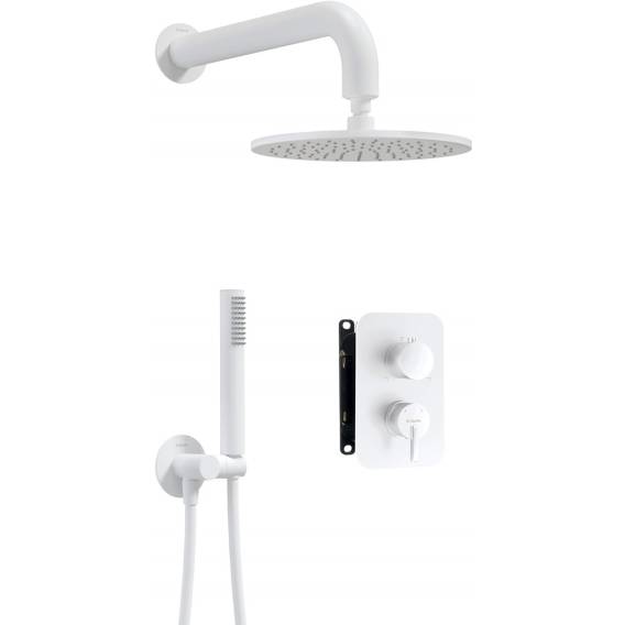 Obrázok pre Concealed shower set with mixer box - with overhead shower