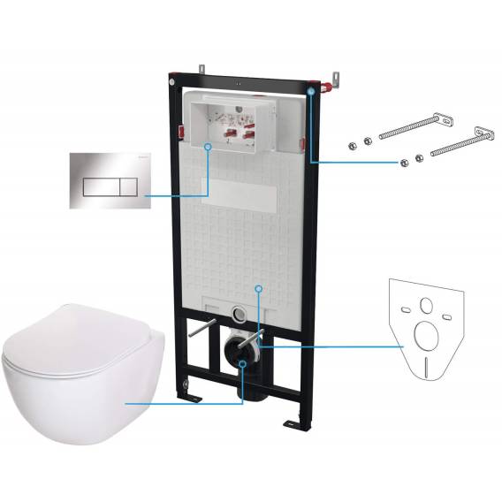 Obrázok pre 6-in-1 concealed toilet set