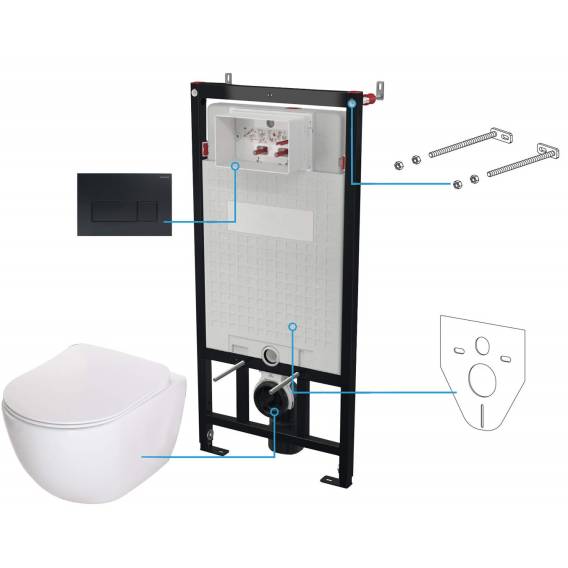 Obrázok pre 6-in-1 concealed toilet set