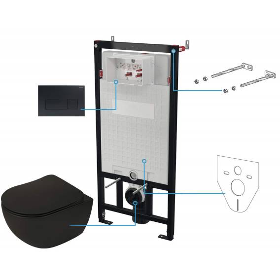 Obrázok pre 6-in-1 concealed toilet set