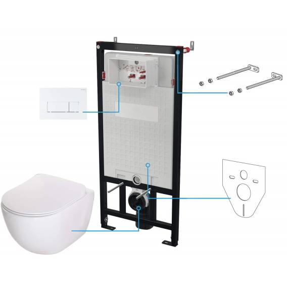Obrázok pre 6-in-1 concealed toilet set