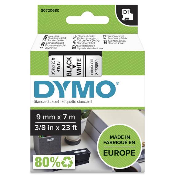 Obrázok pre DYMO páska D1 9mm x 7m, černá na bílé