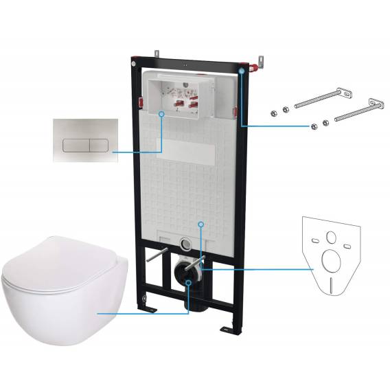 Obrázok pre 6-in-1 concealed toilet set