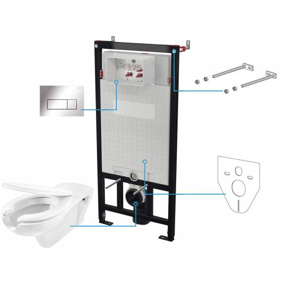 Obrázok pre 6-in-1 concealed toilet set