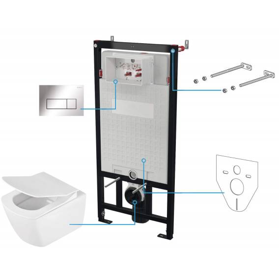 Obrázok pre 6-in-1 concealed toilet set