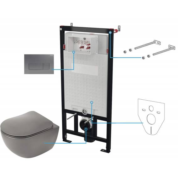 Obrázok pre 6-in-1 concealed toilet set