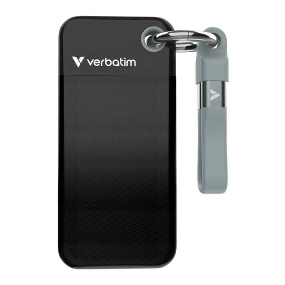 Obrázok pre Verbatim Pocket SSD 2 TB USB typu C 3.2 Gen 2 (3.1 Gen 2) Černá, Šedá