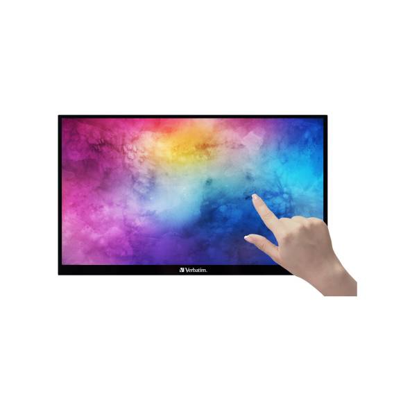 Obrázok pre Verbatim 49592 počítačový monitor 39,6 cm (15.6") 1920 x 1080 px Full HD LCD Dotyková obrazovka Černá
