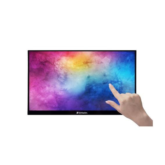 Obrázok pre Verbatim 49591 počítačový monitor 35,6 cm (14") 1920 x 1080 px Full HD LCD Dotyková obrazovka Černá