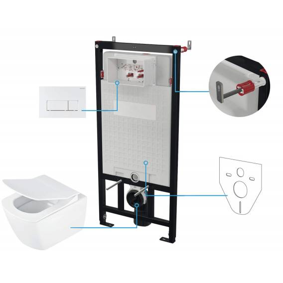 Obrázok pre 6-in-1 concealed toilet set