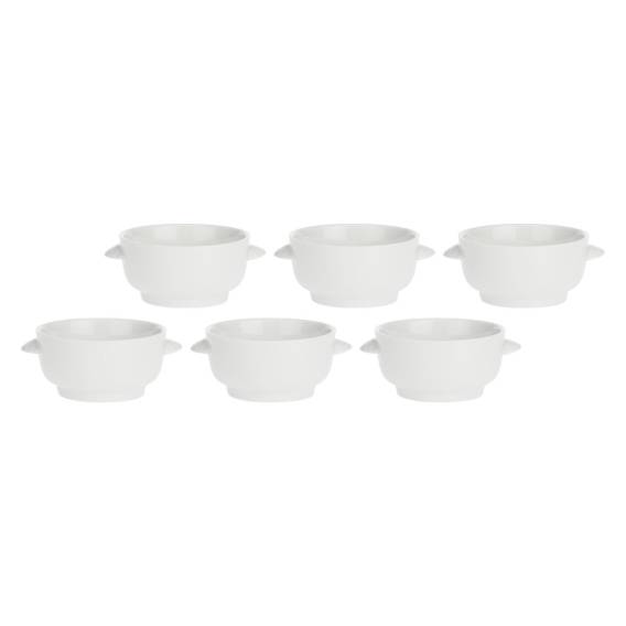 Obrázok pre Set of 6 Terrine Soup Bowls - White, 12.5 cm