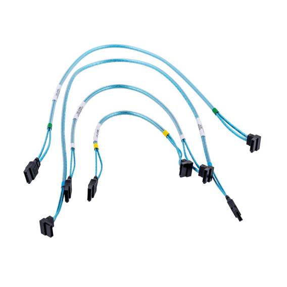 Obrázok pre Supermicro 4 x Round SATA kabel 0,56 m Černá, Modrá, Bílá