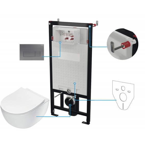 Obrázok pre 6-in-1 concealed toilet set