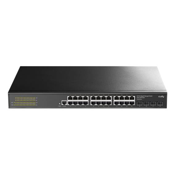 Obrázok pre Cudy GS2024S2 síťový přepínač Řízený L2/L3 Gigabit Ethernet (10/100/1000) 1U Černá