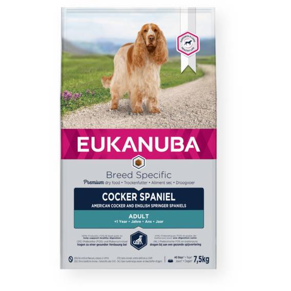Obrázok pre Eukanuba Breed Specific Cocker Spaniel 7,5 kg Dospělý jedinec Kuřecí maso