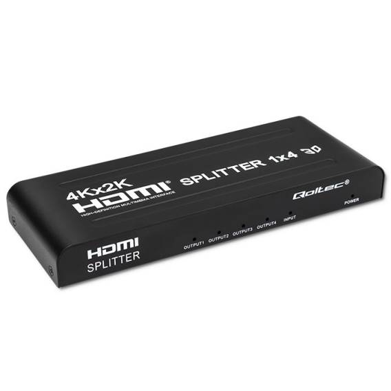 Obrázok pre Qoltec 51798 Aktivní HDMI Splitter 4 x HDMI 4K x 2K | 3,4 Gb/s