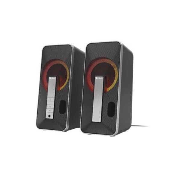 Obrázok pre GENESIS Helium 100 BT RGB sada reproduktorů 10 W PC/Laptop Černá, Stříbrná 2.0 kanály/kanálů Bluetooth