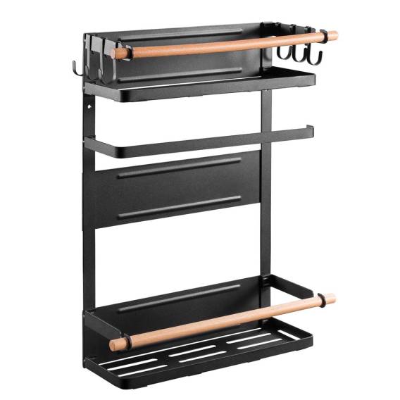 Obrázok pre Magnetic shelf for fridge / washing machine Maclean, black, 12kg max, MC-910