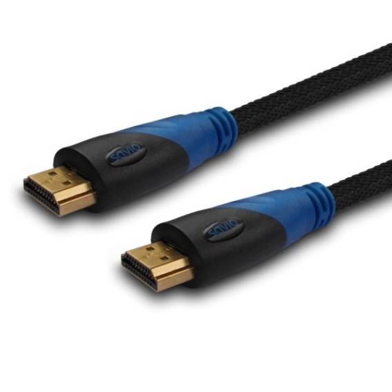 Obrázok pre Savio CL-49 HDMI kabel 5 m HDMI Typ A (standardní) Černá, Modrá