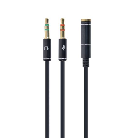 Obrázok pre Gembird !Adapter audio stereo 3.5mm mini Jack/4PIN/ audio kabel 0,2 m 2 x 3.5mm Černá