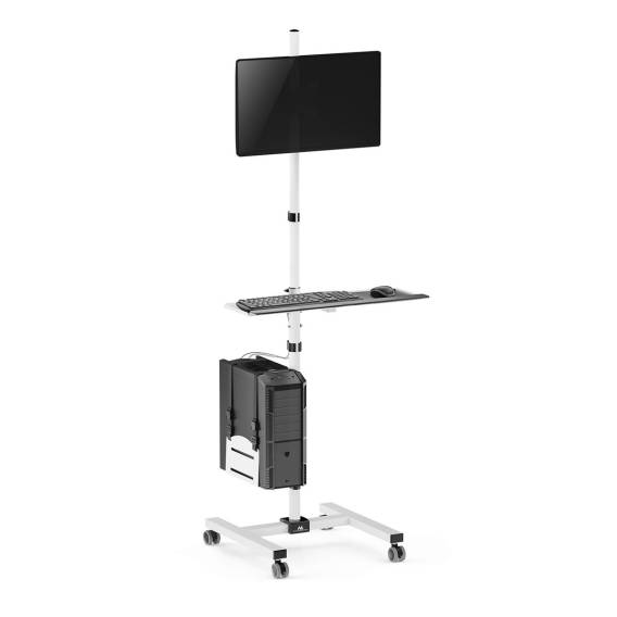 Obrázok pre Profesionální stojanový vozík Maclean, mobilní počítačové pracoviště na kolečkách, max. 17"-32", max. 20 kg, MC-793