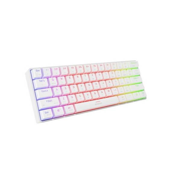 Obrázok pre GAMING KEYBOARD GENESIS THOR 660 G2 US WHITE WIRELESS RGB MECHANICAL GATERON RED