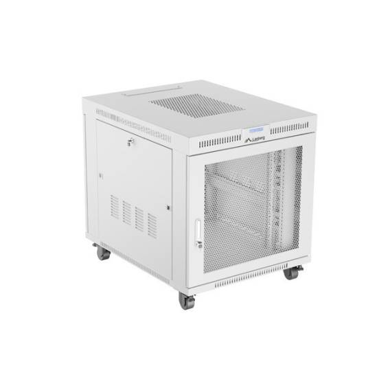 Obrázok pre Stojanový rackový rozvaděč 19" 15U 800x1000 šedý perforované dveře LCD Lanberg (flat pack)