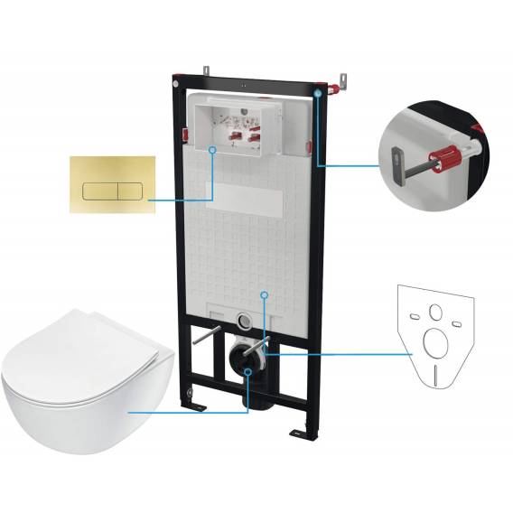 Obrázok pre 6-in-1 concealed toilet set