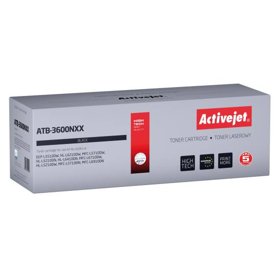 Obrázok pre Activejet ATB-3600NXX Toner pro tiskárny Brother; náhradníBrother TN3600XXL; Supreme; 11000 stran; černý)