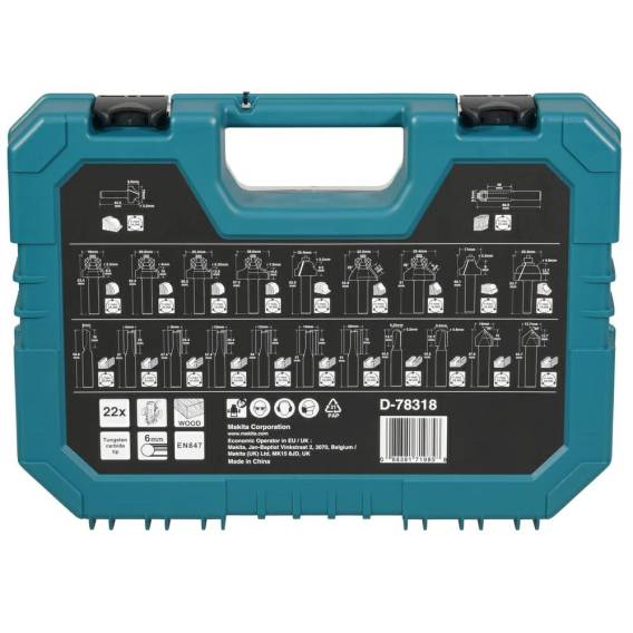 Obrázok pre MAKITA SET OF DRILL BITS 22pcs. 6mm UNIVERSAL