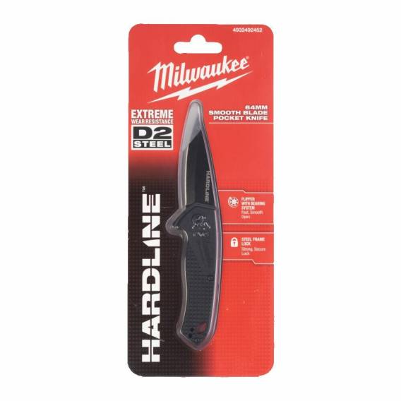 Obrázok pre MILWAUKEE FOLDING KNIFE SMOOTH HARDLINE 64mm...