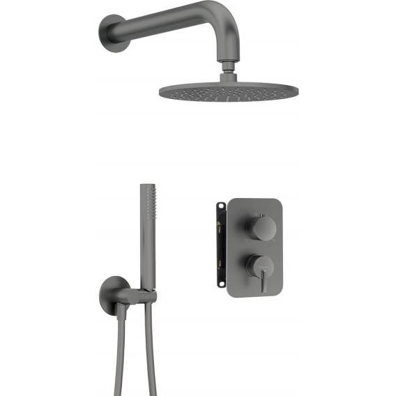 Obrázok pre Concealed shower set with mixer box - with overhead shower