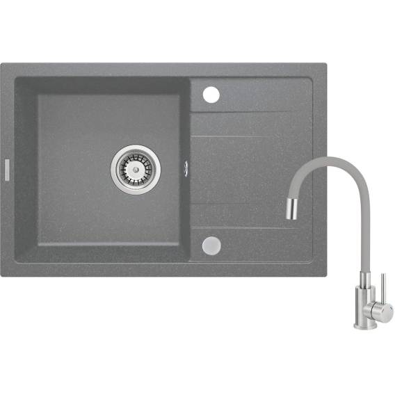 Obrázok pre Granite sink with 1-bowl faucet with drainer