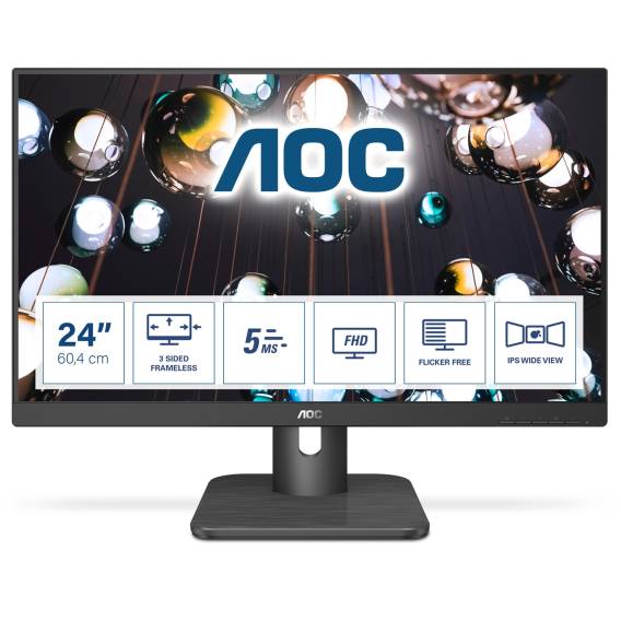 Obrázok pre AOC E1 24E1Q počítačový monitor 60,5 cm (23.8") 1920 x 1080 px Full HD LED Černá
