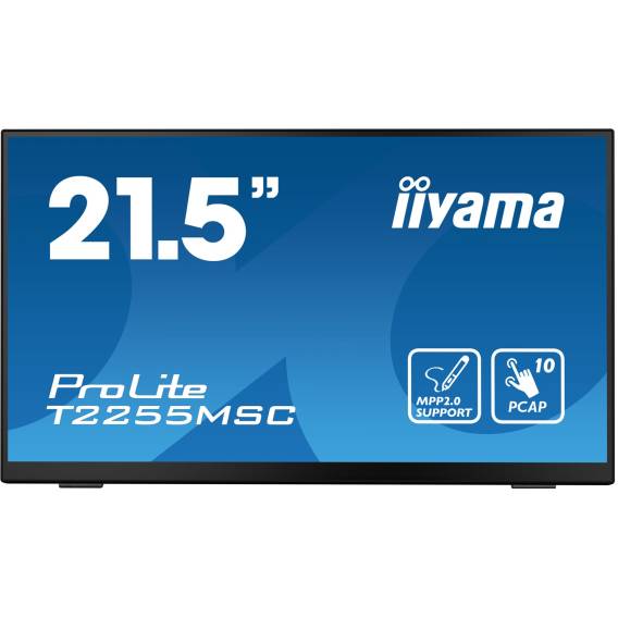 Obrázok pre iiyama ProLite T2255MSC-B1 počítačový monitor 54,6 cm (21.5") 1920 x 1080 px Full HD LCD Dotyková obrazovka Černá