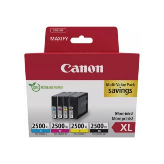 Obrázok pre Canon 9254B010 inkoustová náplň 4 kusů Originální Vysoká (XL) výtěžnost Černá, Azurová, Purpurová, Žlutá