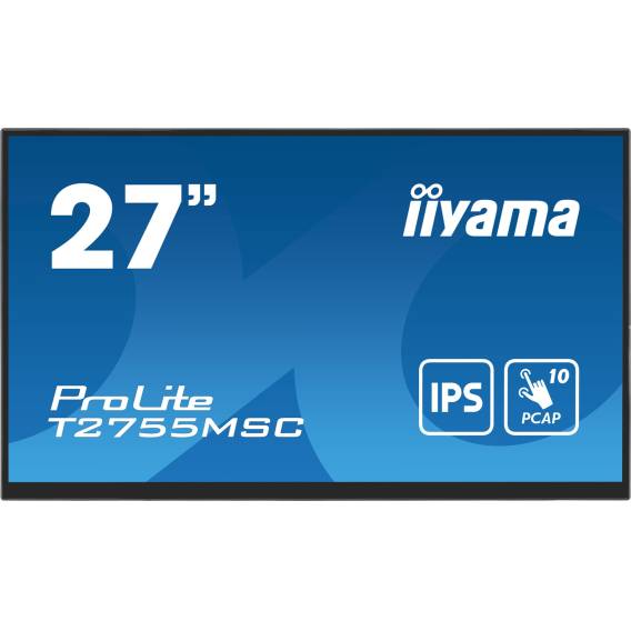 Obrázok pre iiyama ProLite T2755MSC-B1 počítačový monitor 68,6 cm (27") 1920 x 1080 px Full HD LED Dotyková obrazovka Stolní Černá